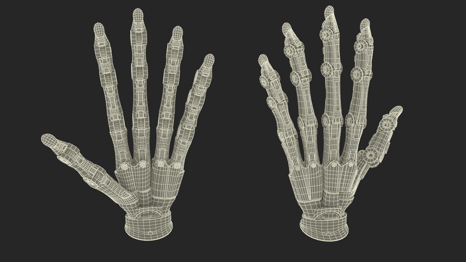 3D Robotic Arm Blue Rigged model