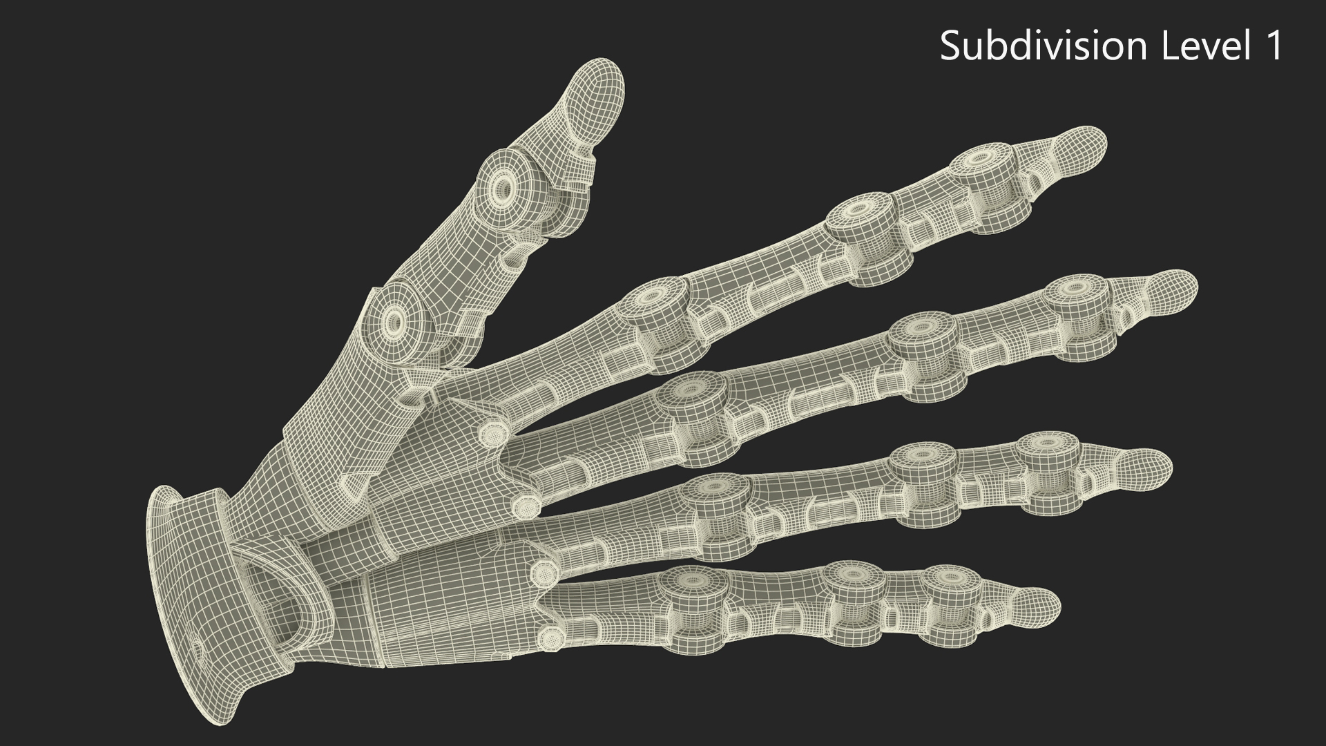 3D Robotic Arm Blue Rigged model