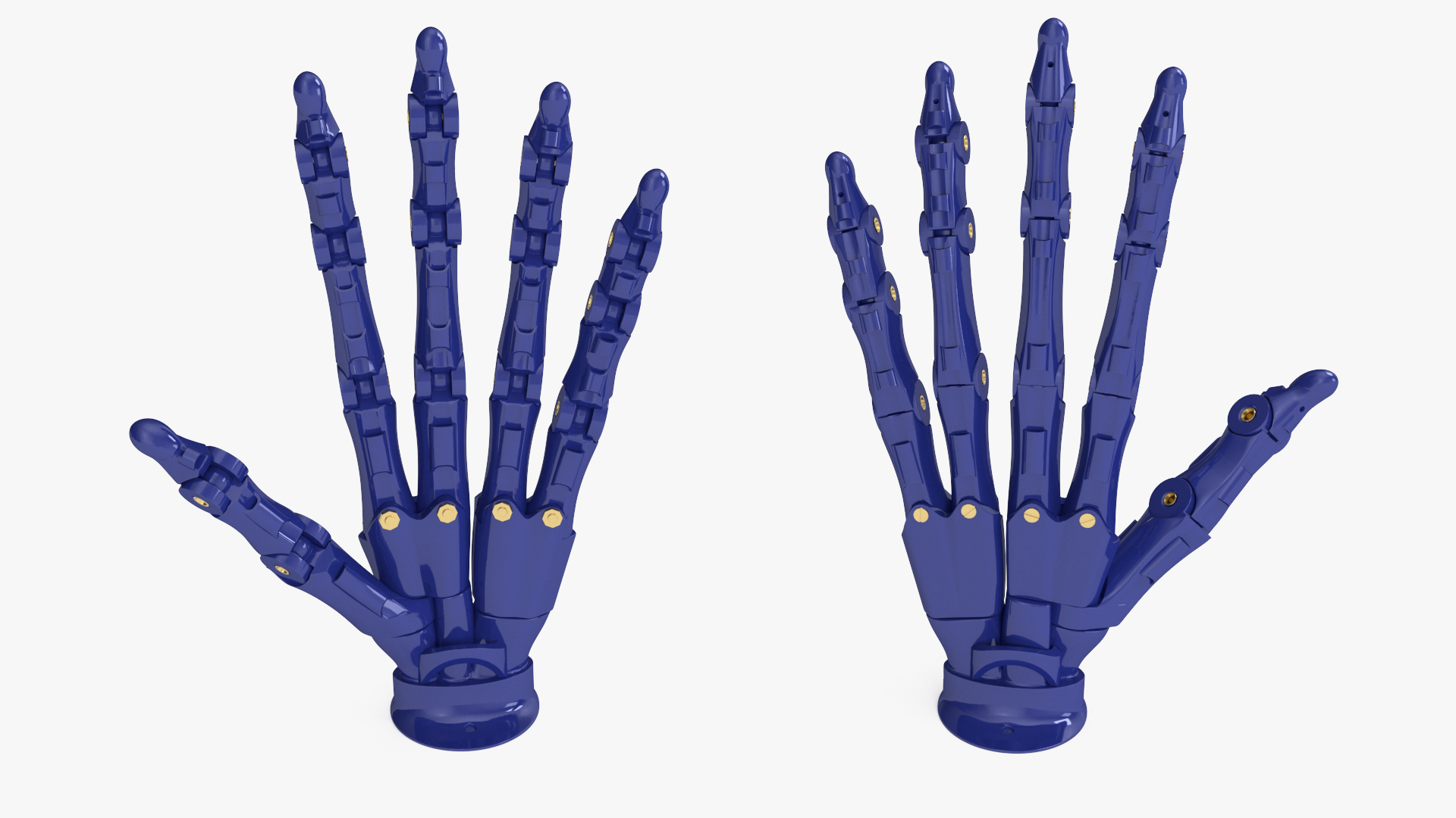 3D Robotic Arm Blue Rigged model