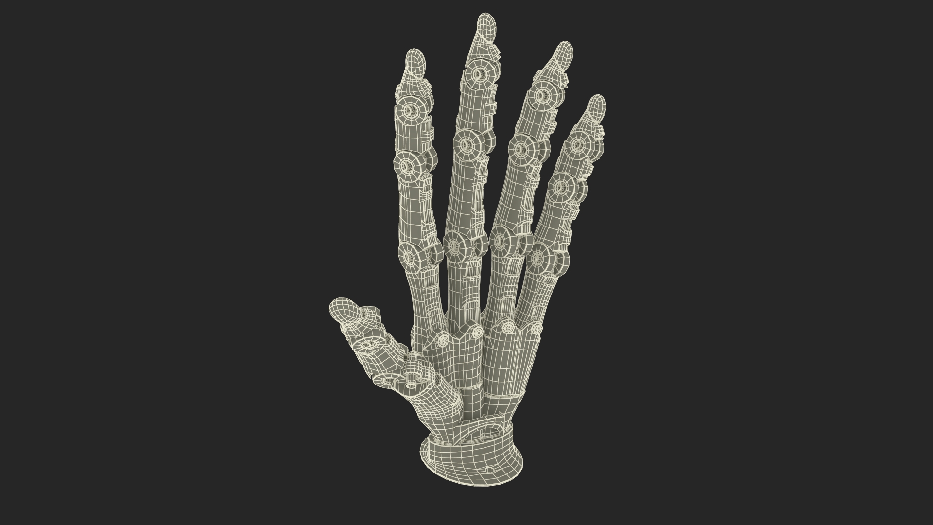 3D Robotic Arm Blue Rigged model