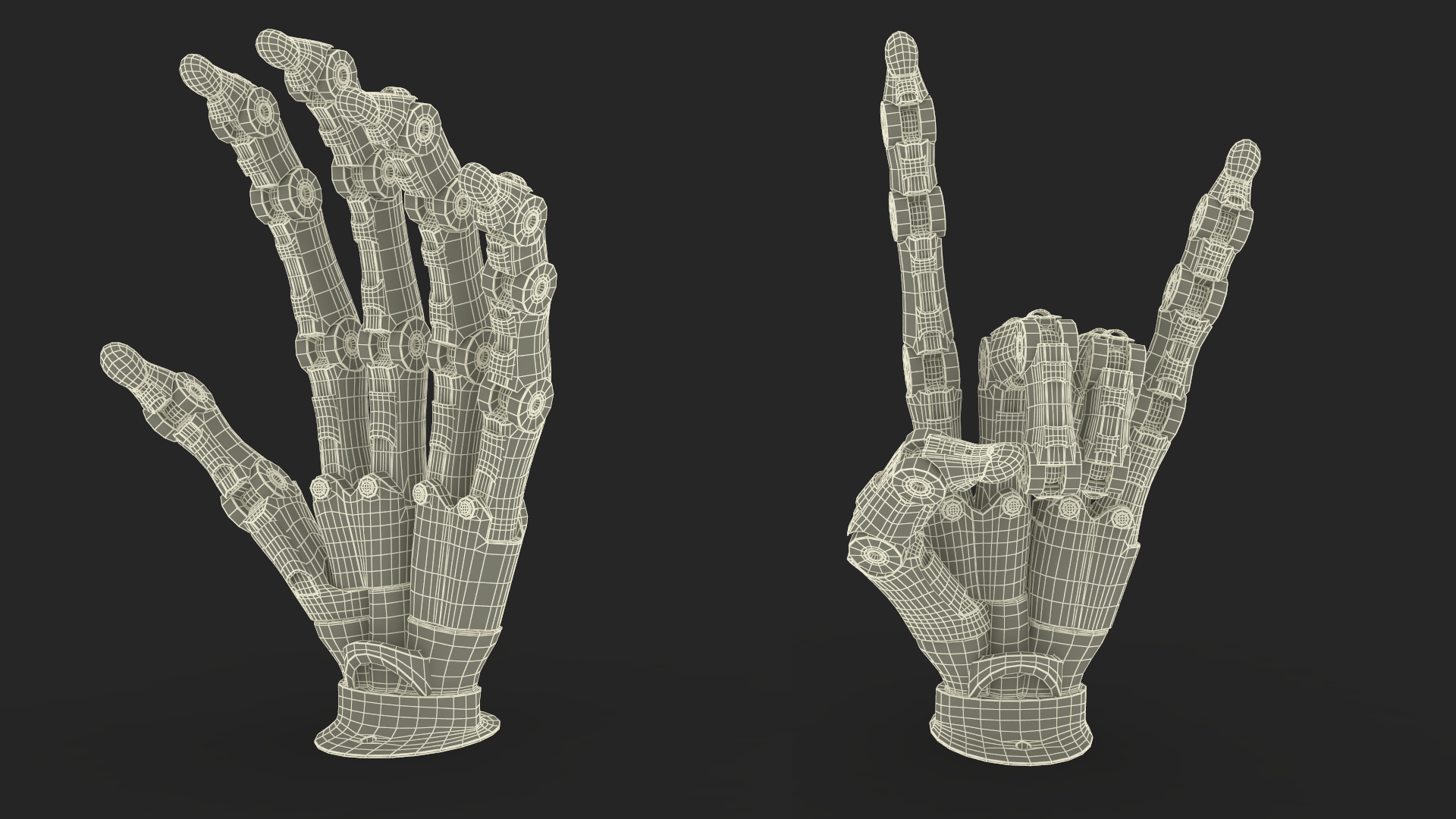 3D Robotic Arm Blue Rigged model