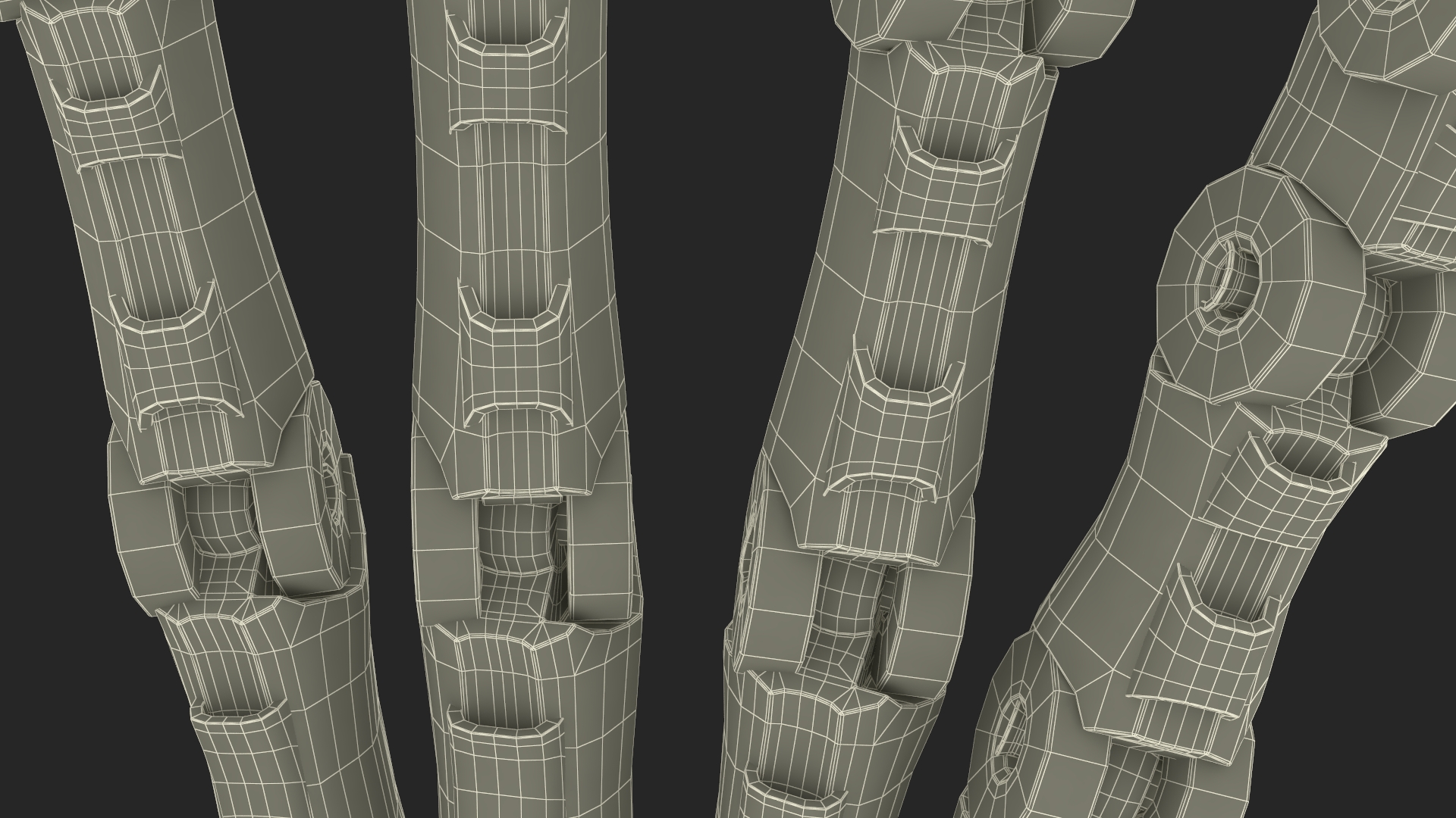 3D Robotic Arm Blue Rigged model