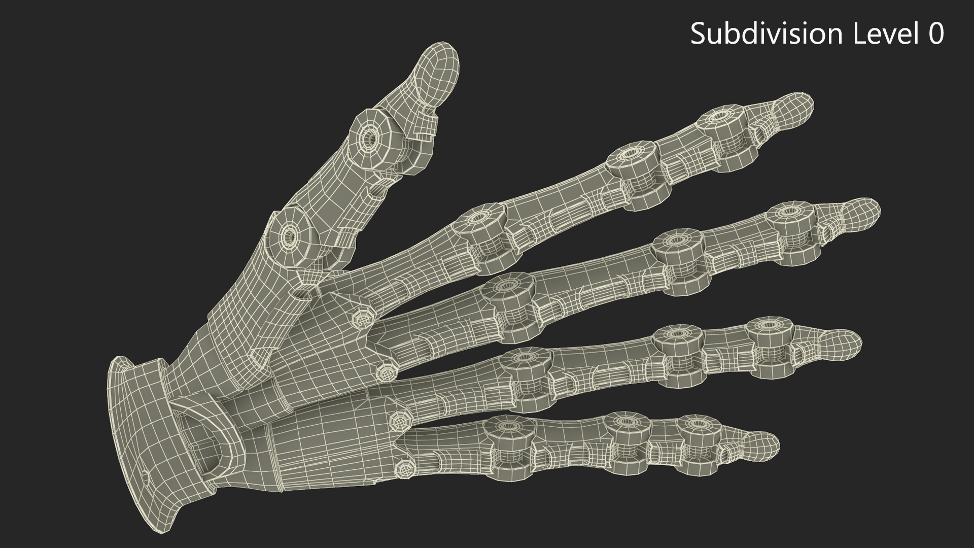 3D Robotic Arm Blue Rigged model