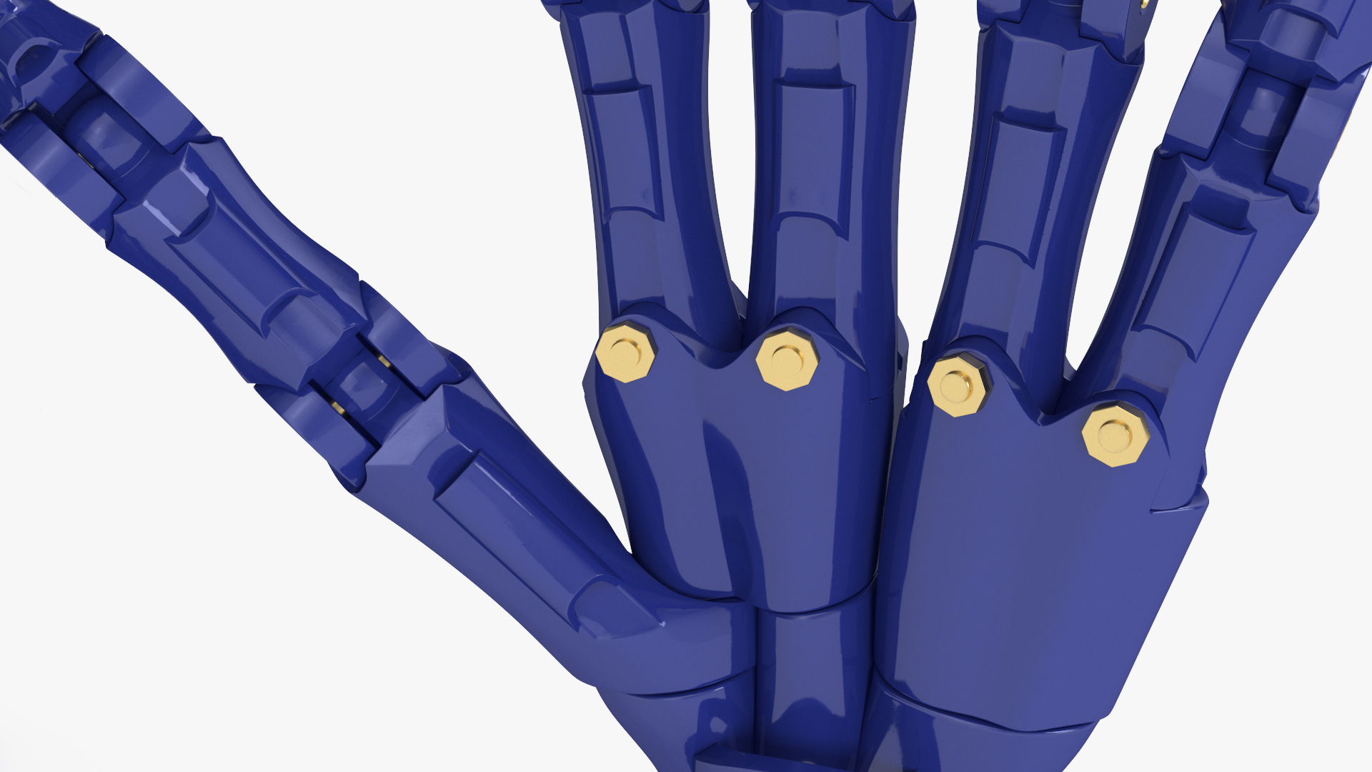 3D Robotic Arm Blue Rigged model