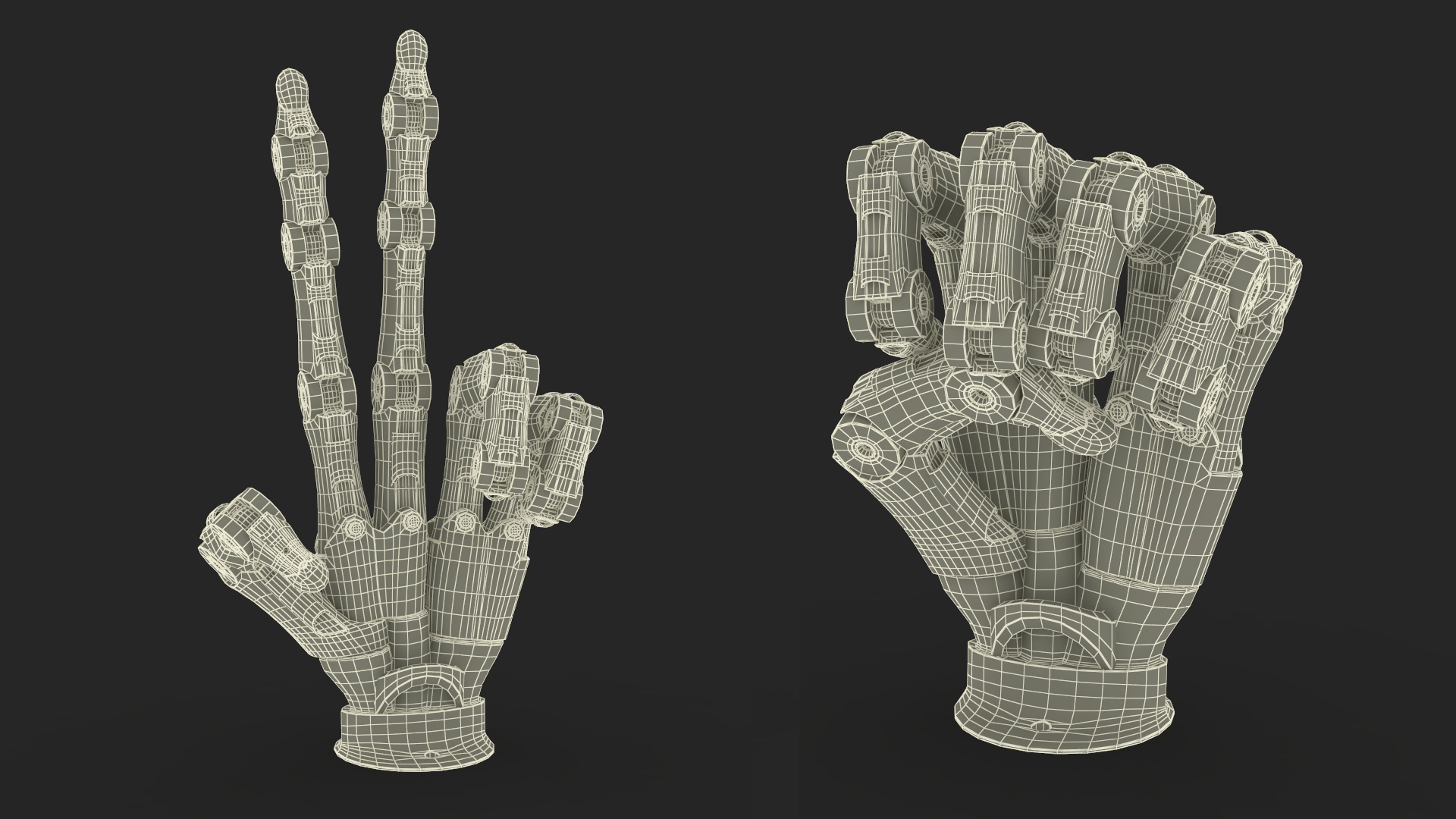 3D Robotic Arm Blue Rigged model