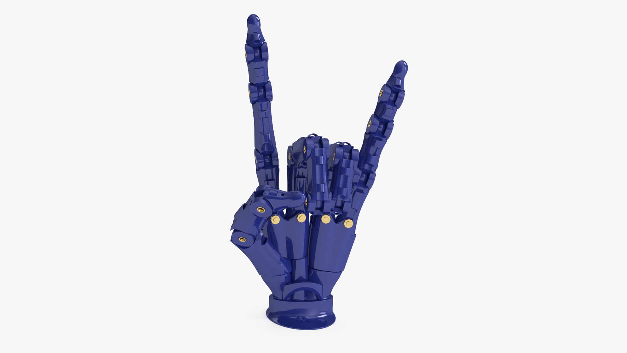 3D Robotic Arm Blue Rigged model