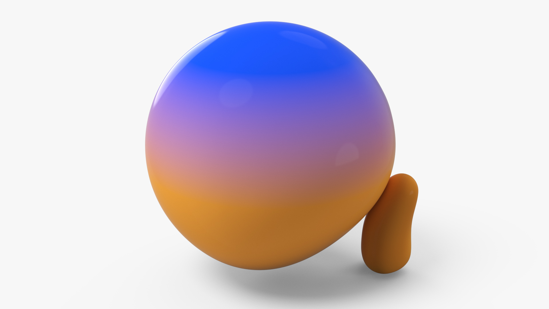 3D Emoji Face Screaming in Fear model