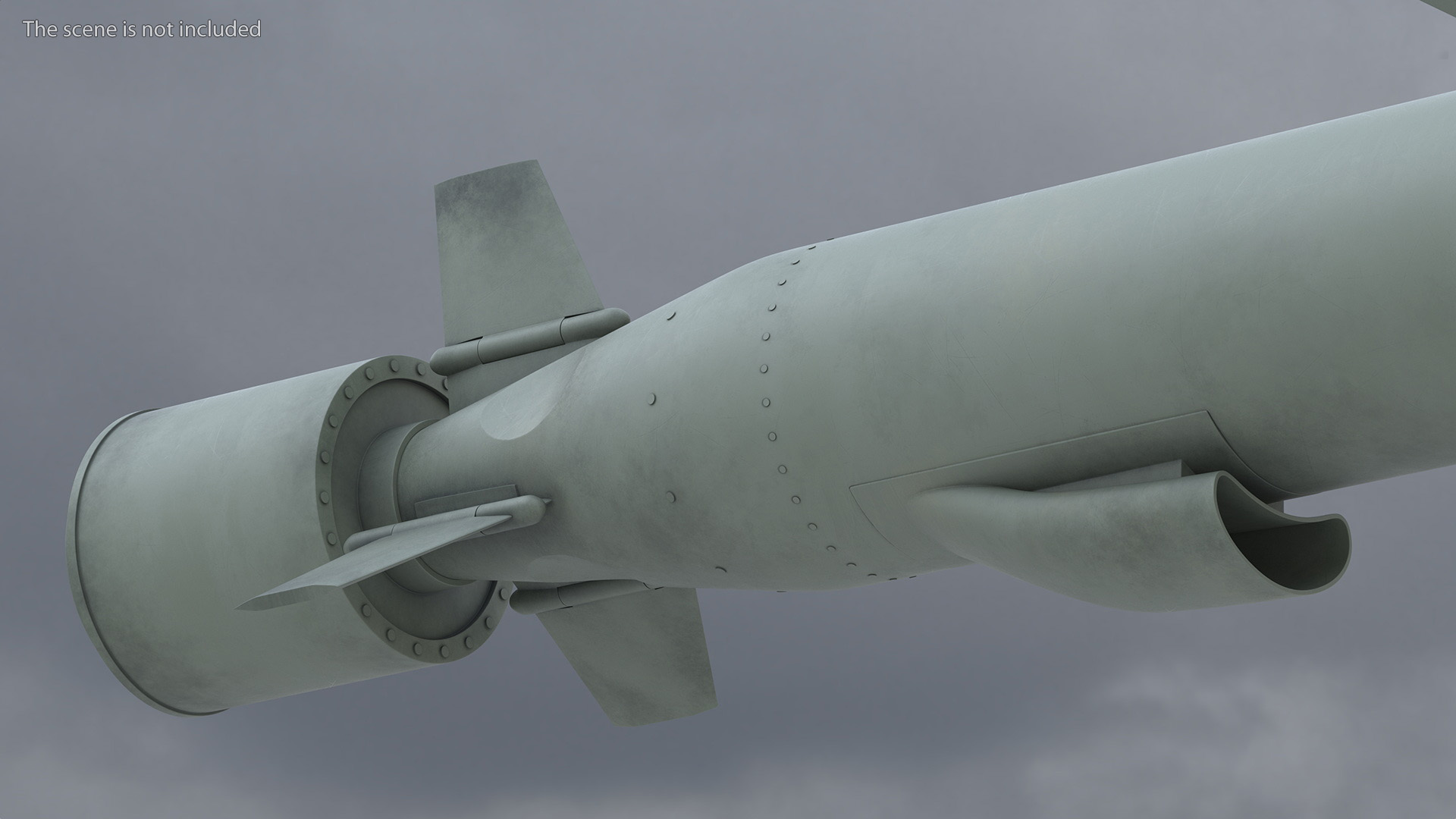 Royal Navy Missile on Trolley 3D model