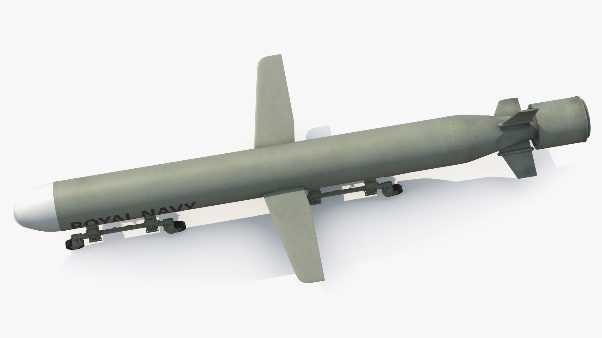 Royal Navy Missile on Trolley 3D model