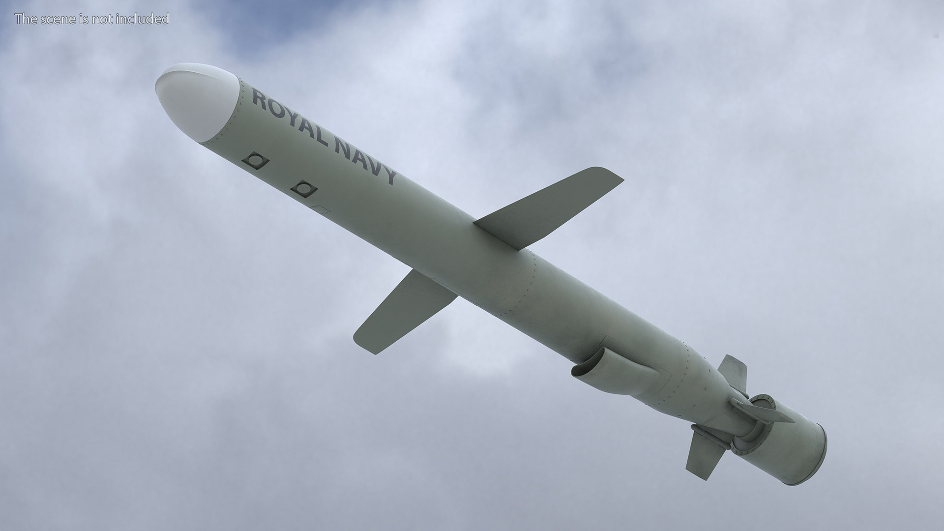 Royal Navy Missile on Trolley 3D model