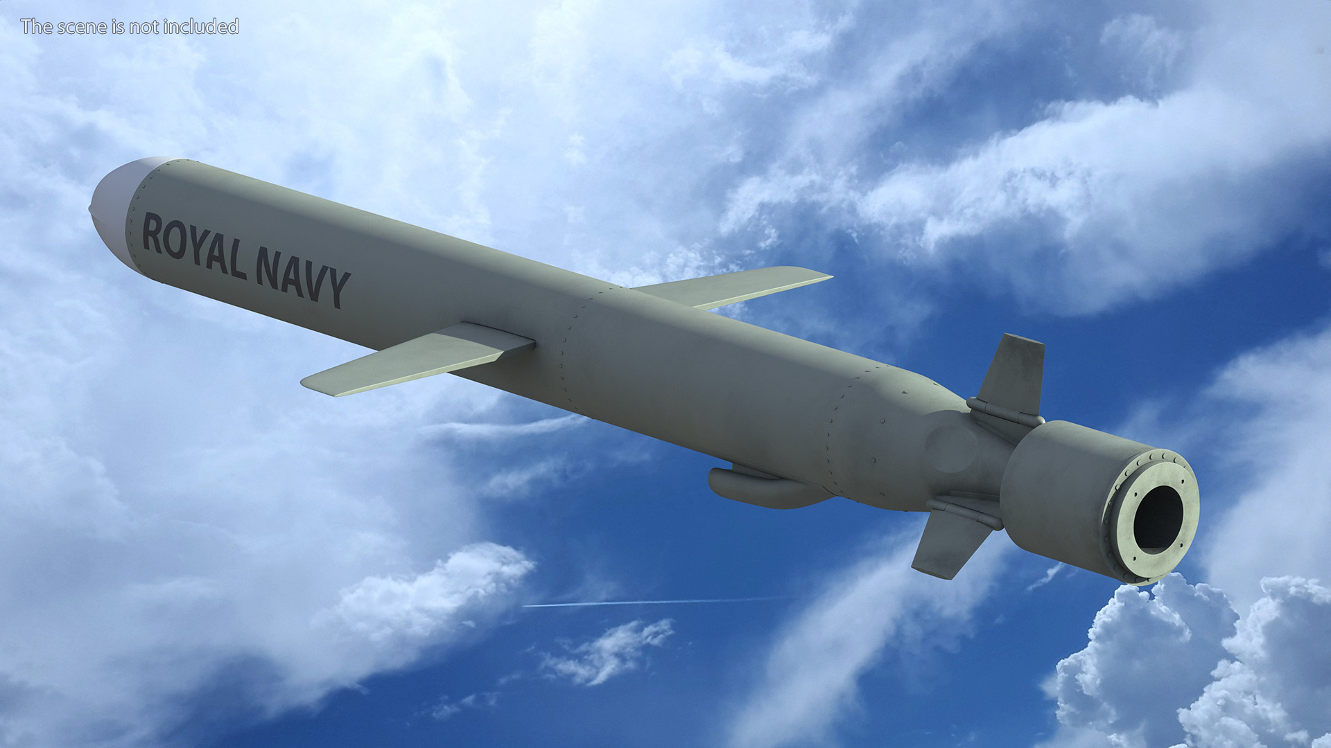 Royal Navy Missile on Trolley 3D model