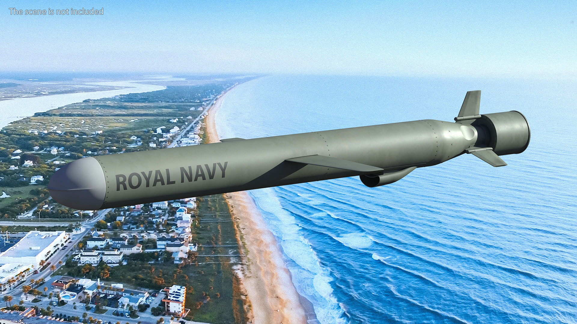 Royal Navy Missile on Trolley 3D model