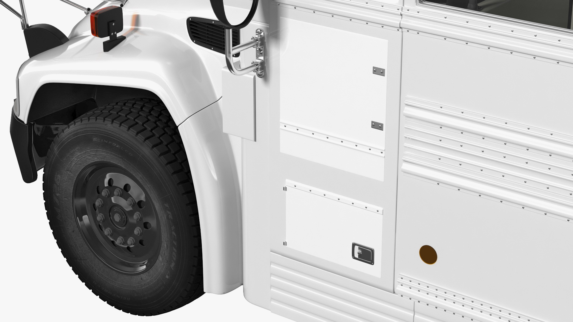 3D Blue Bird Vision Commercial Bus Rigged model