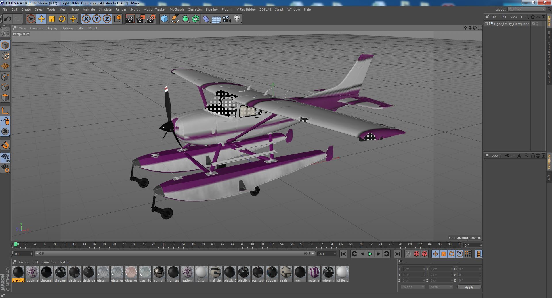Light Utility Floatplane 3D model