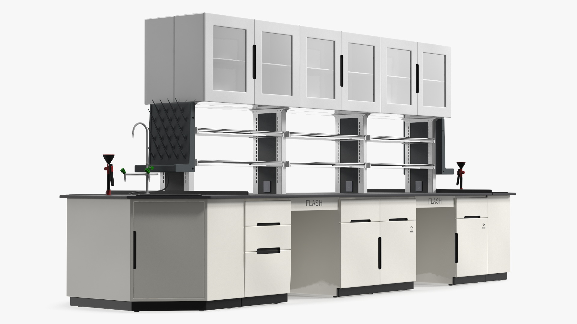 3D Lab Wall Bench Island