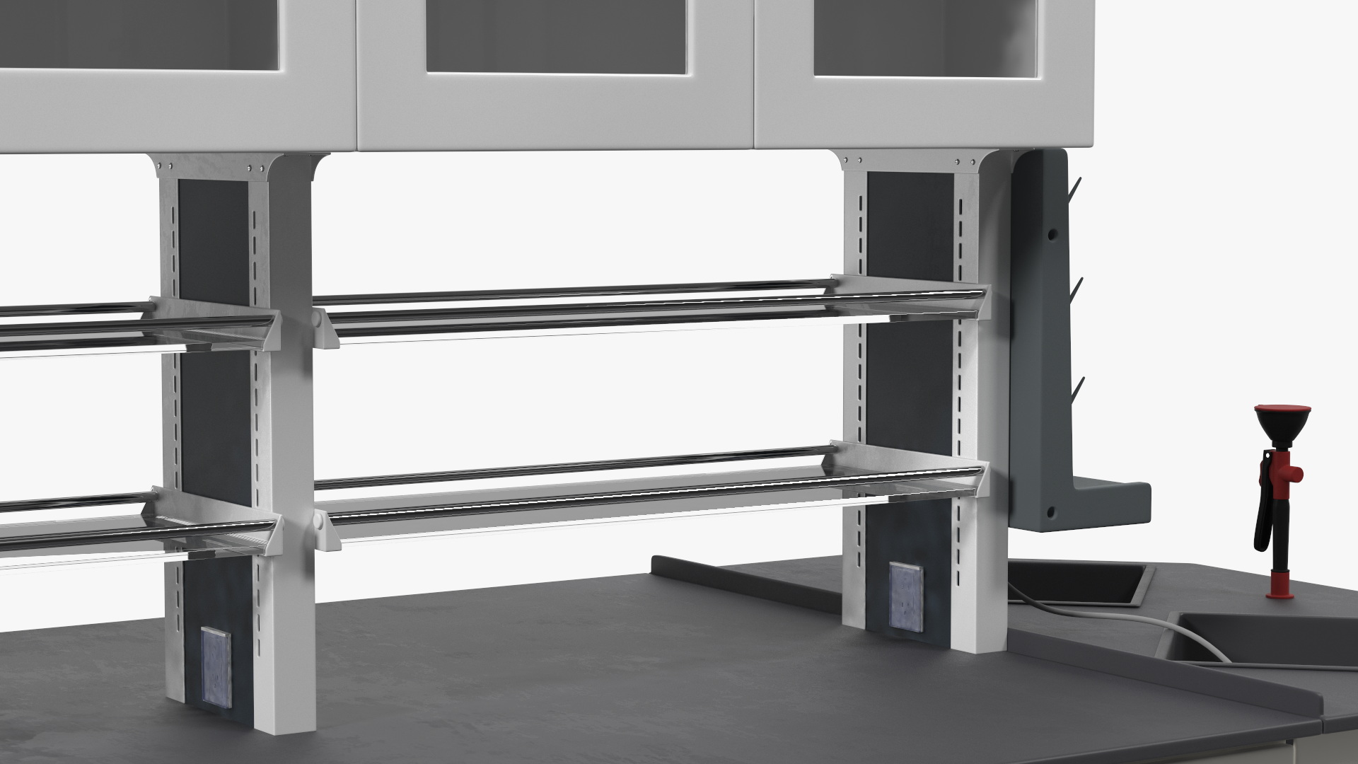 3D Lab Wall Bench Island
