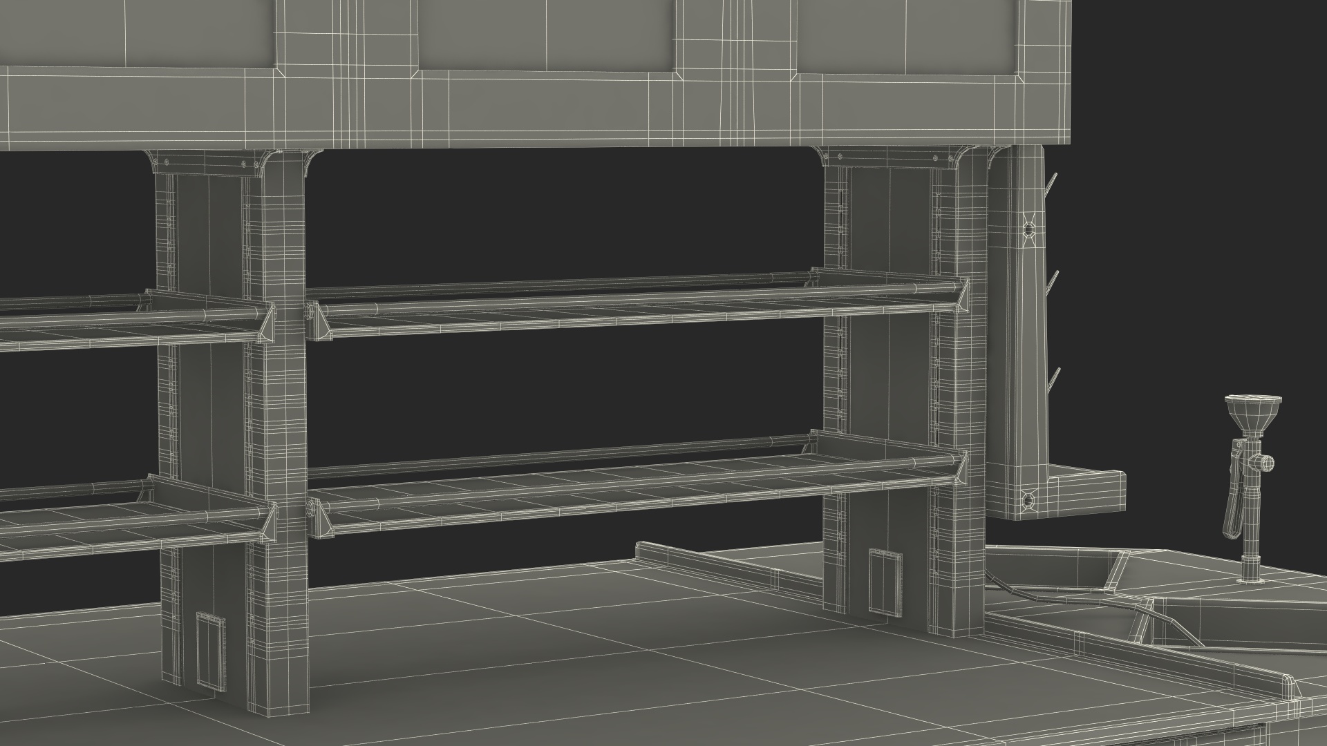 3D Lab Wall Bench Island