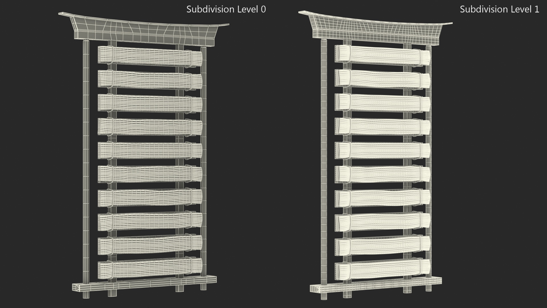 Karate Belt Display Rack 3D model