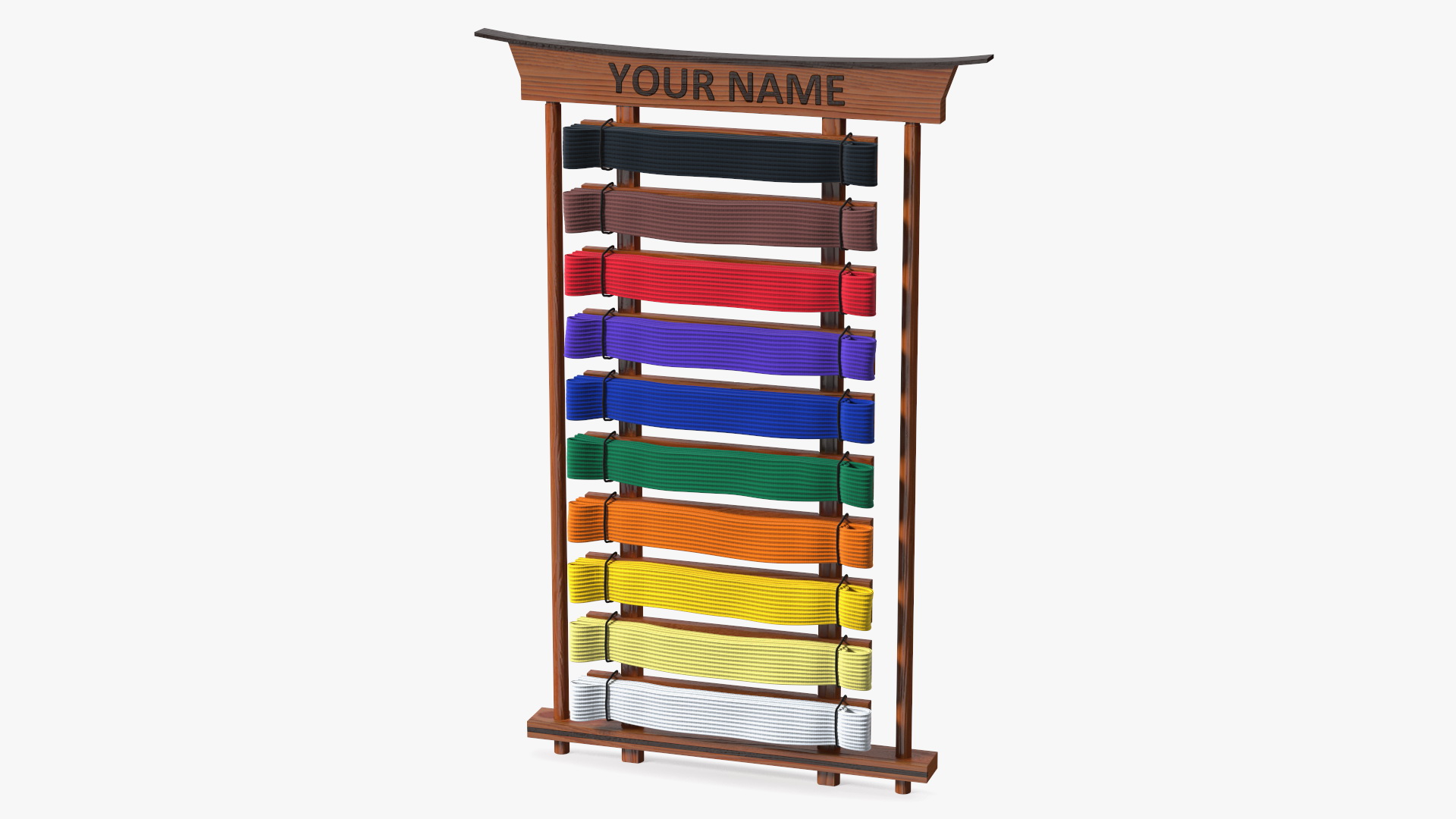 Karate Belt Display Rack 3D model