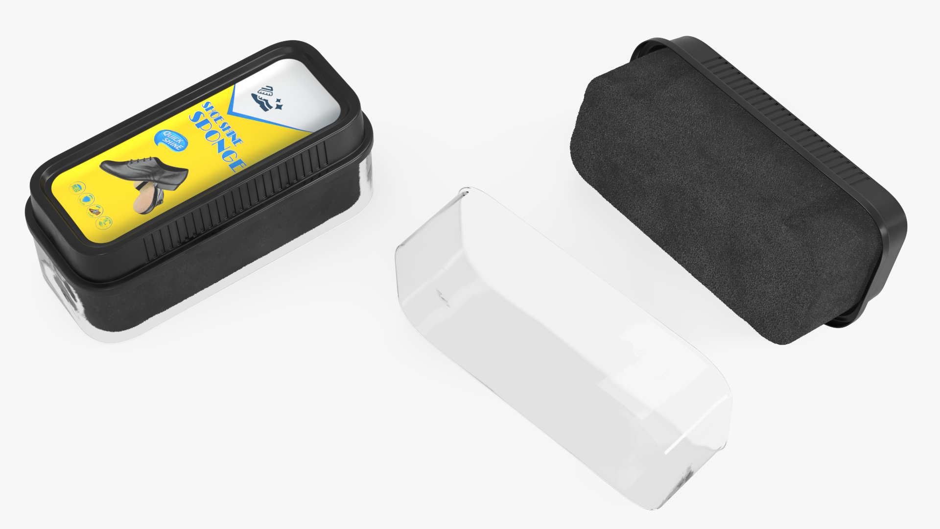 3D Shoe Cleaning Sponge Black