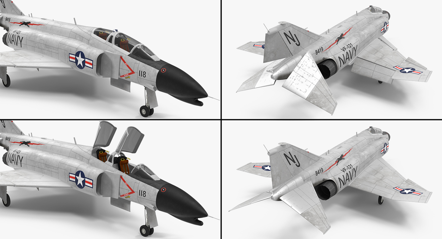 F 4 Phantom II US Navy 2 3D model