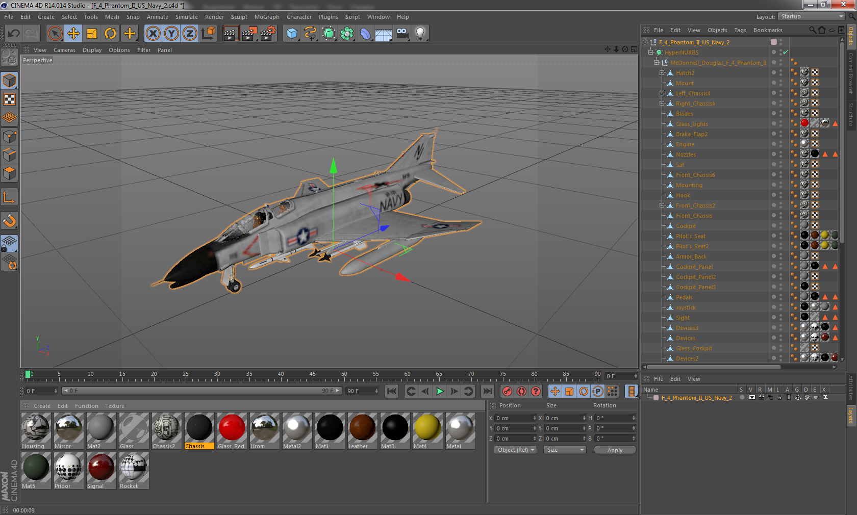 F 4 Phantom II US Navy 2 3D model