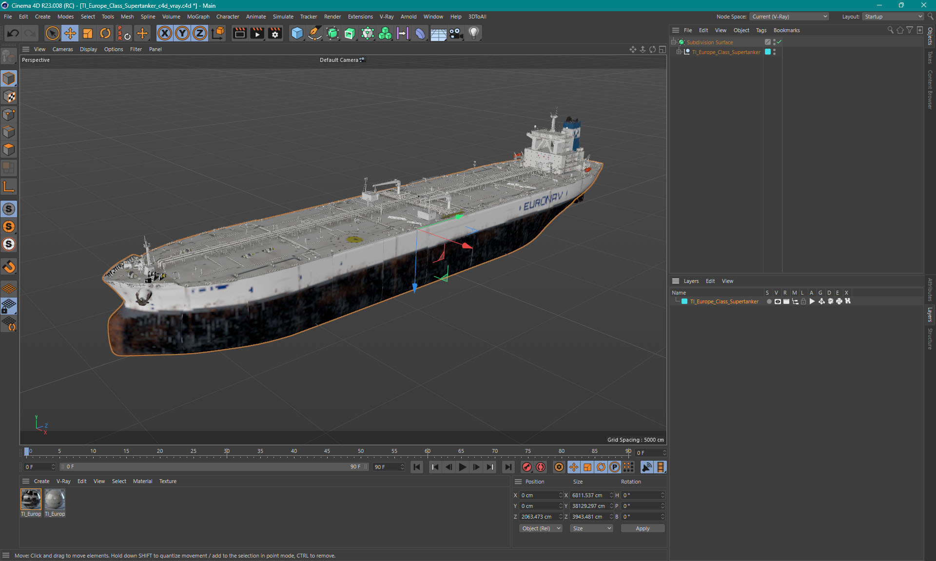 TI Europe Class Supertanker 3D