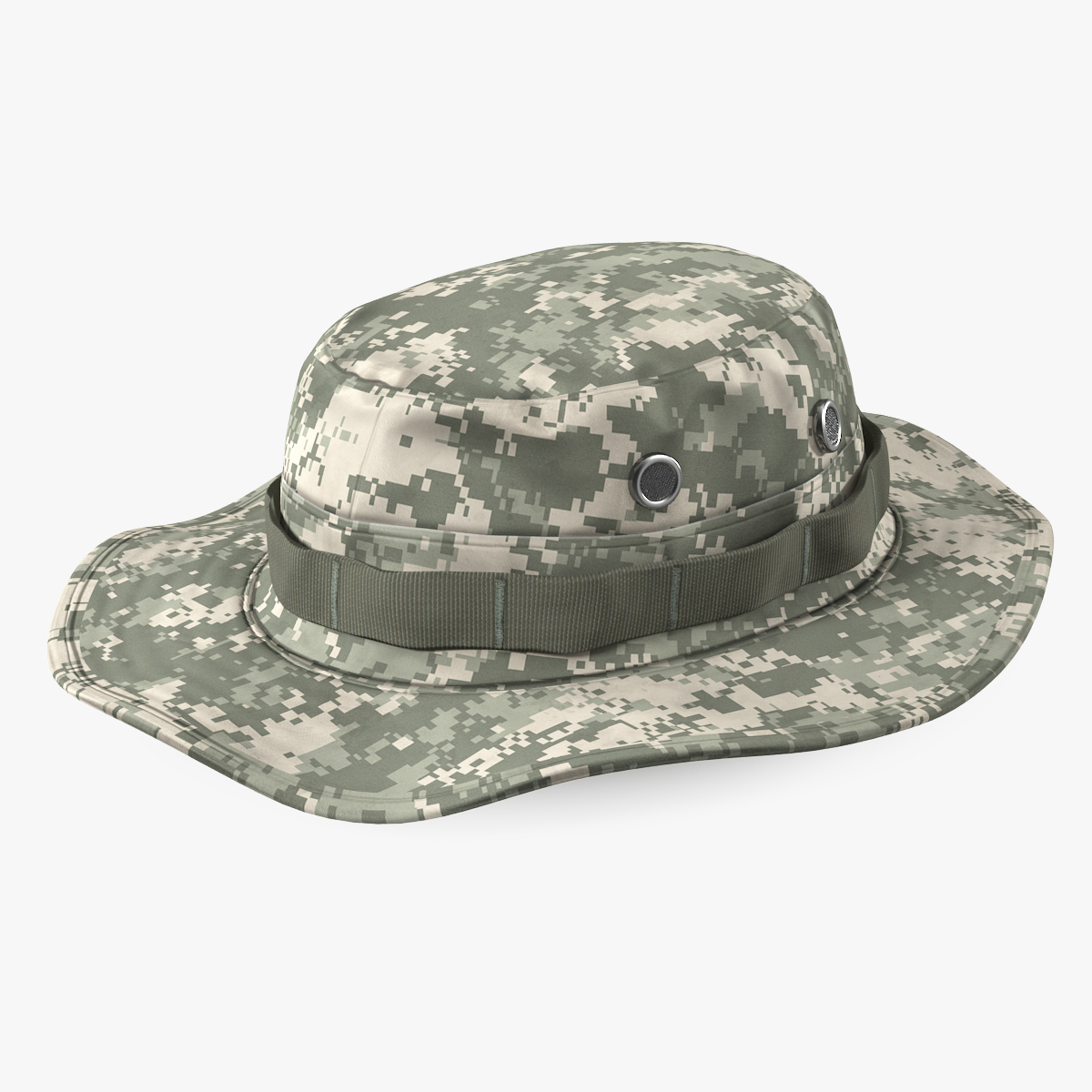 US Army ACU Digital Boonie Hat 3D Model, view 3