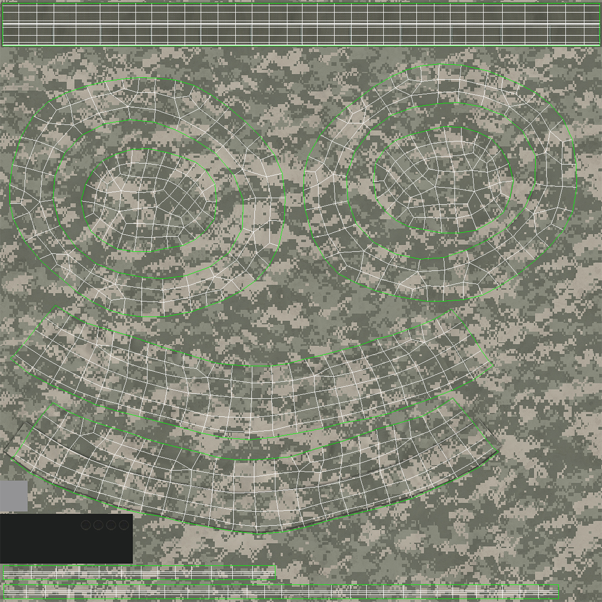 3D model US Army ACU Digital Boonie Hat