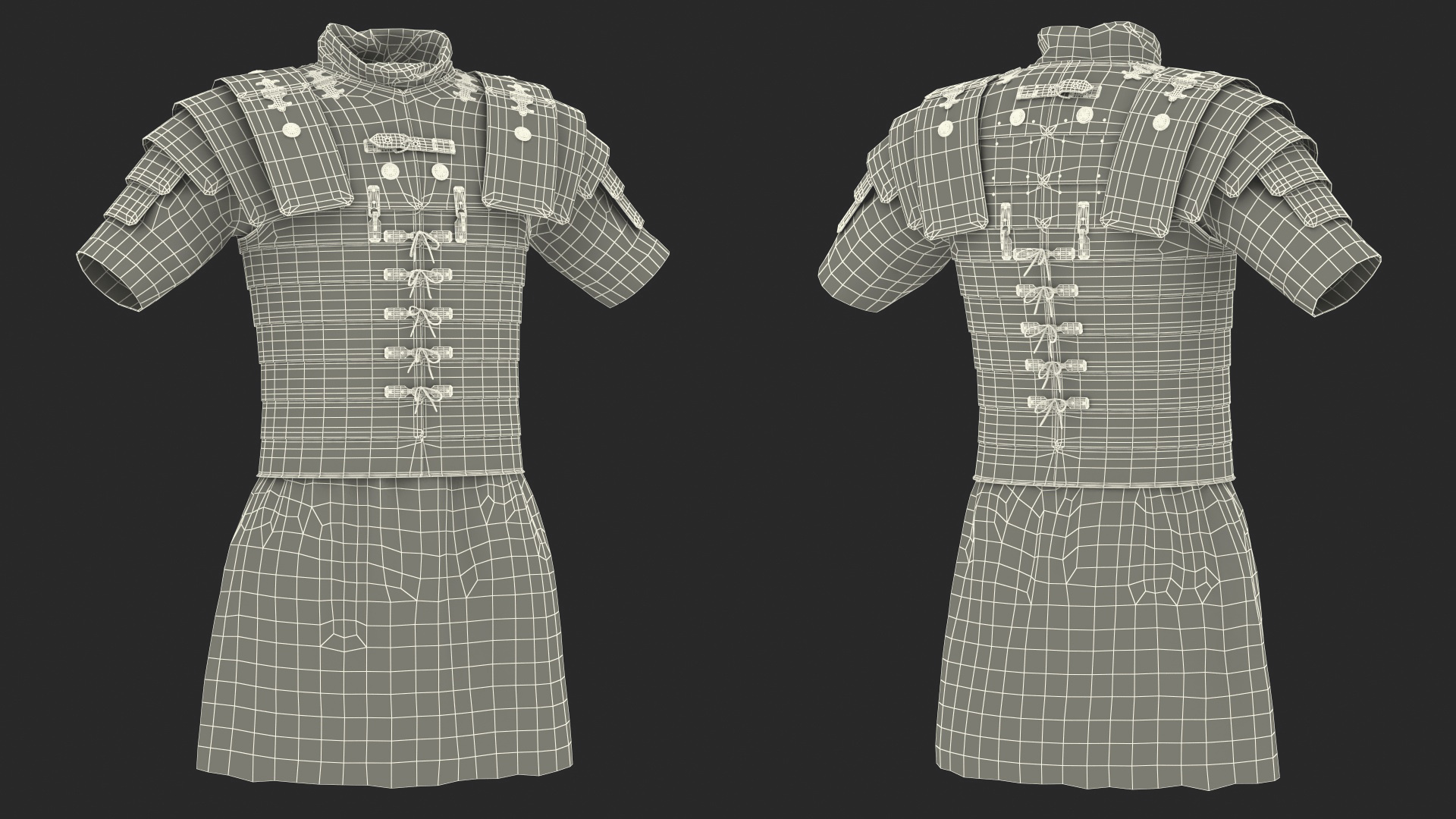 3D Roman Legionnaire Lorica Waist Armor Worn