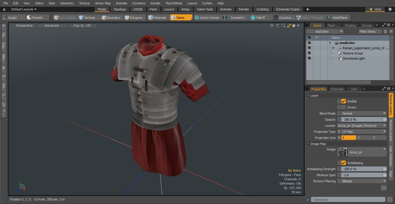 3D Roman Legionnaire Lorica Waist Armor Worn