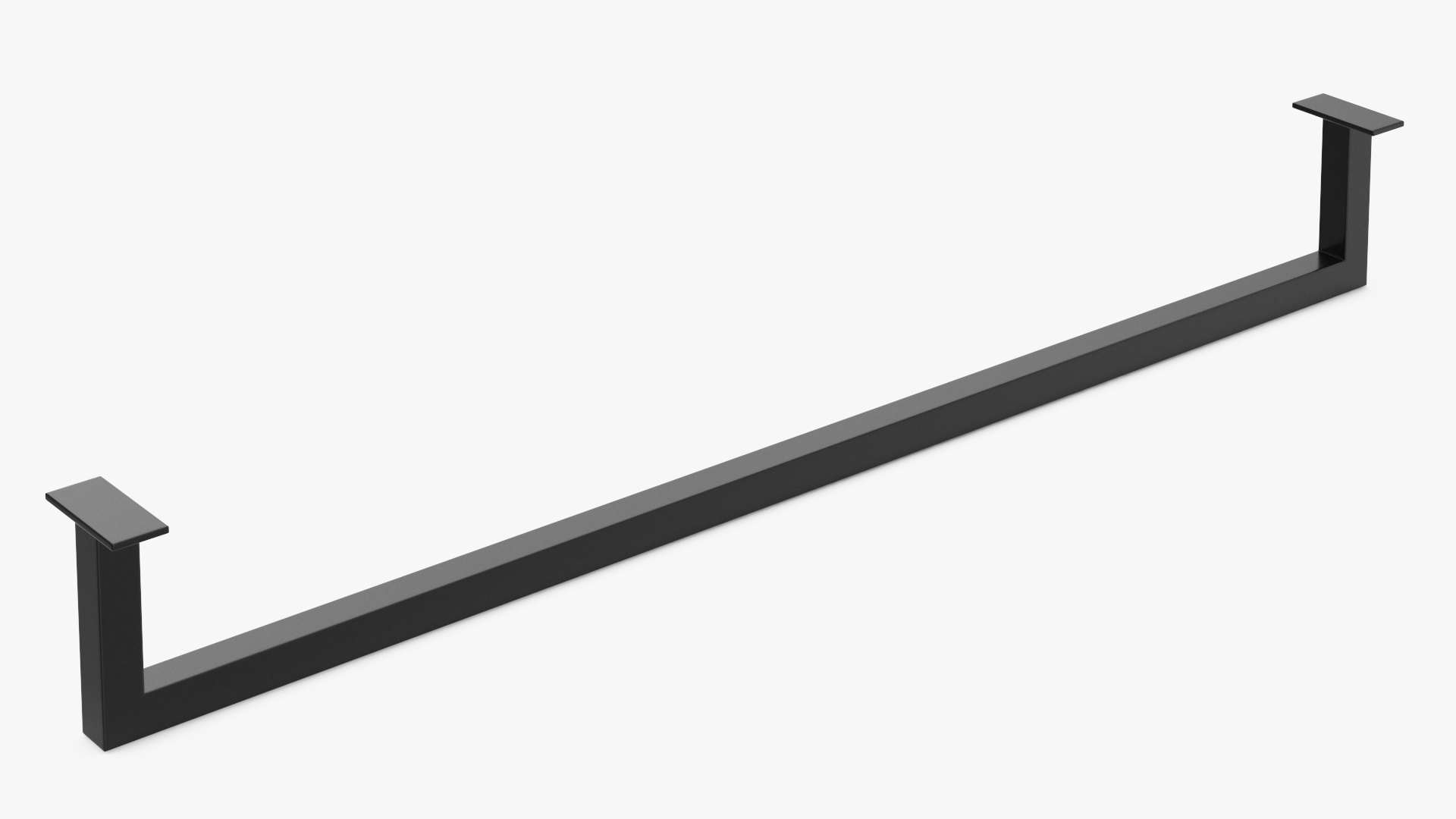 Wall Mounted Cloth Rack Black 3D model
