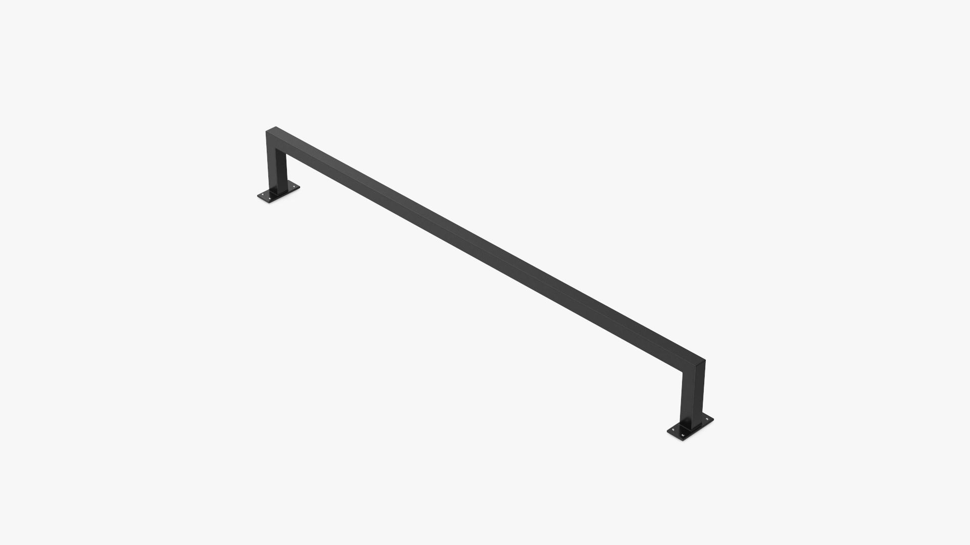 Wall Mounted Cloth Rack Black 3D model
