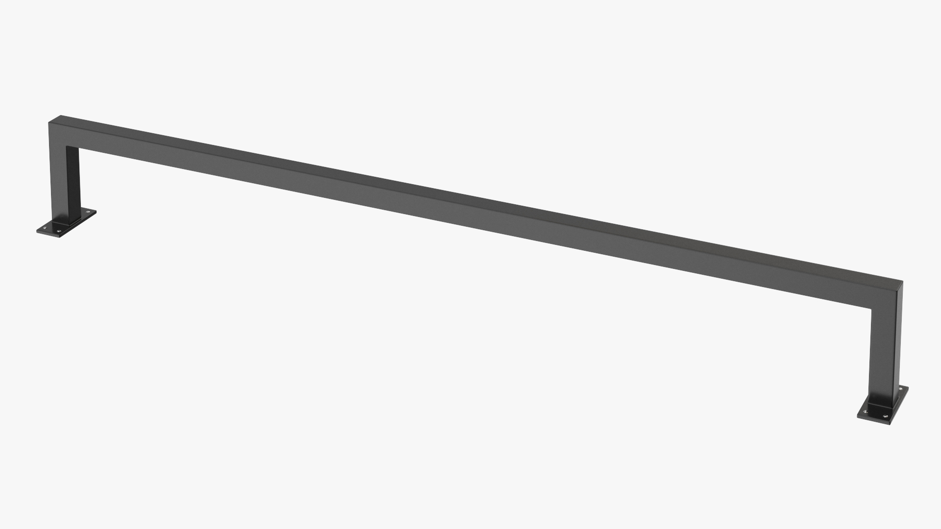 Wall Mounted Cloth Rack Black 3D model