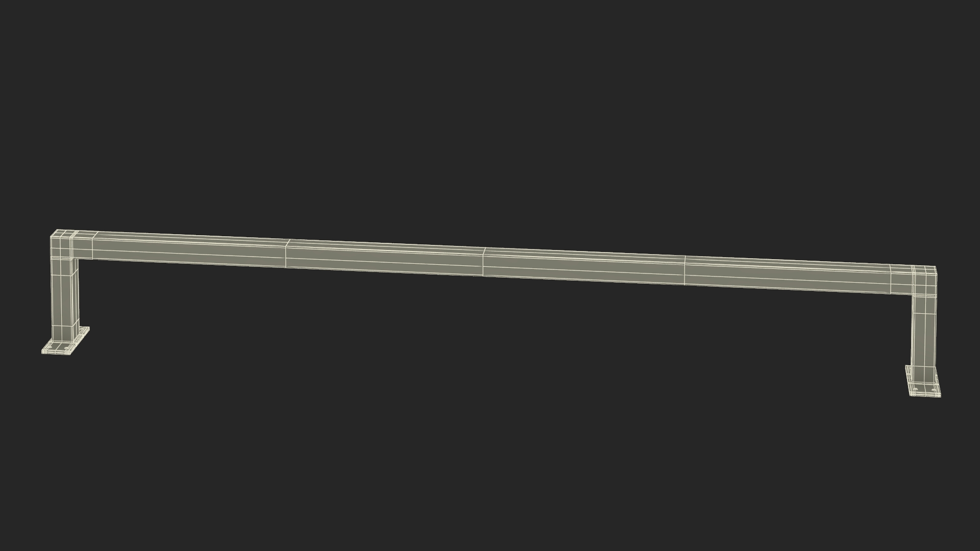 Wall Mounted Cloth Rack Black 3D model