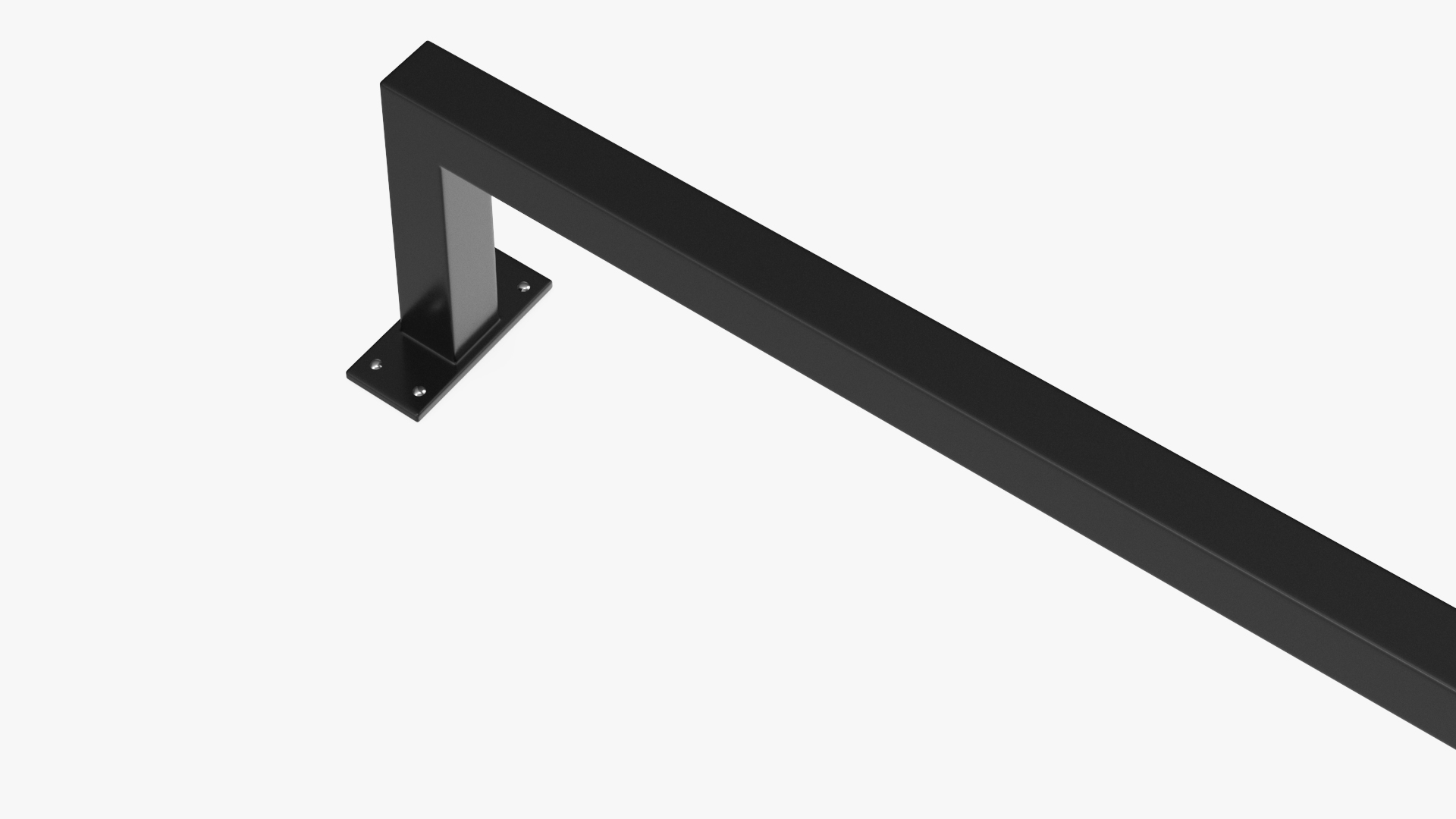 Wall Mounted Cloth Rack Black 3D model