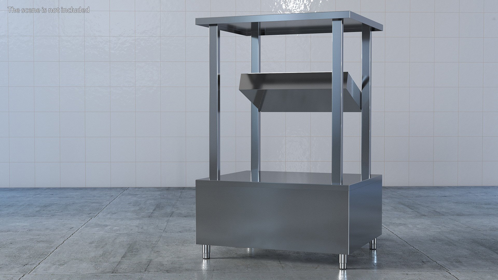 Cutlery Shelf Self Service Line Element 3D model