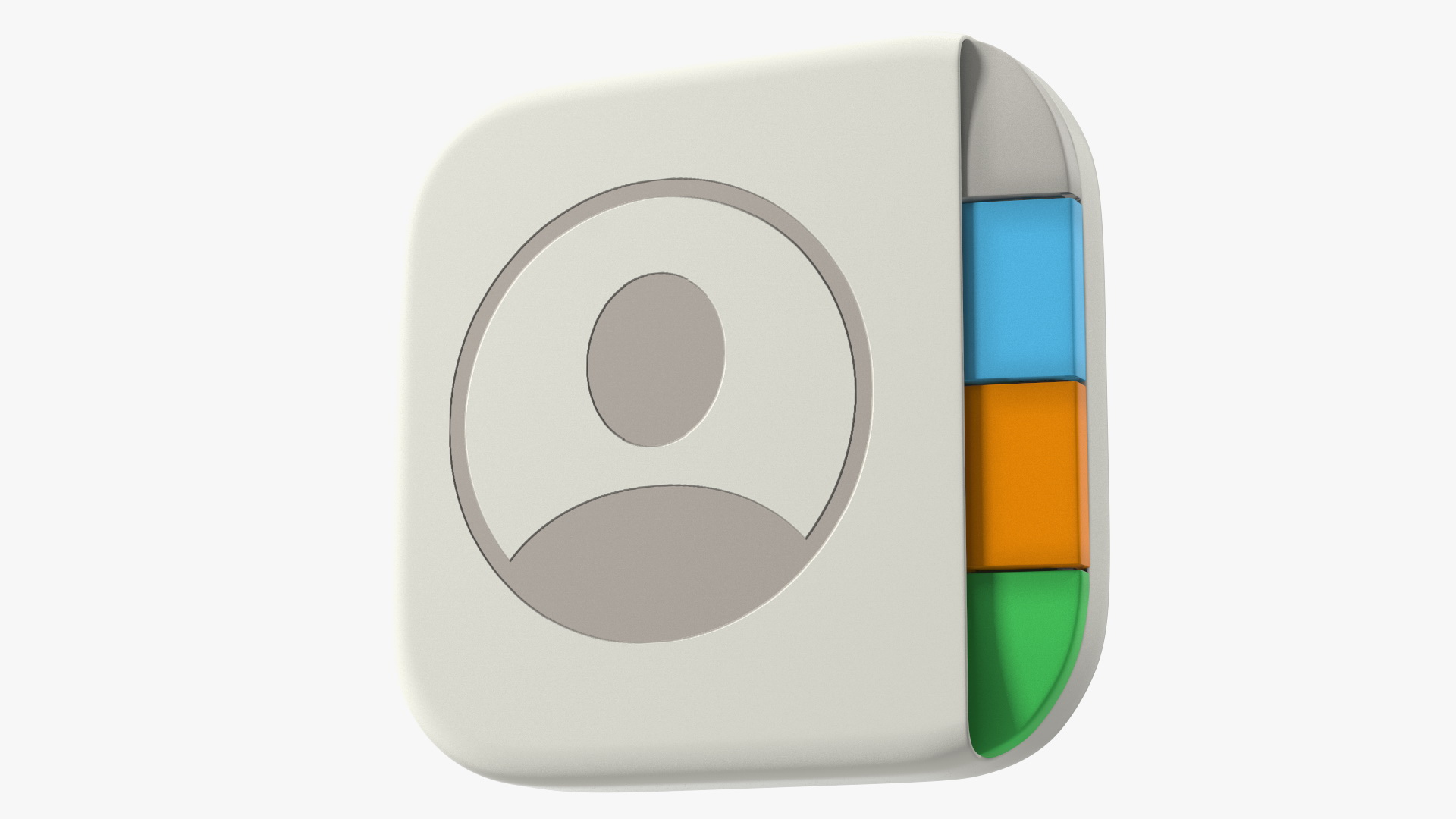 iPhone iOS Contacts Icon 3D model