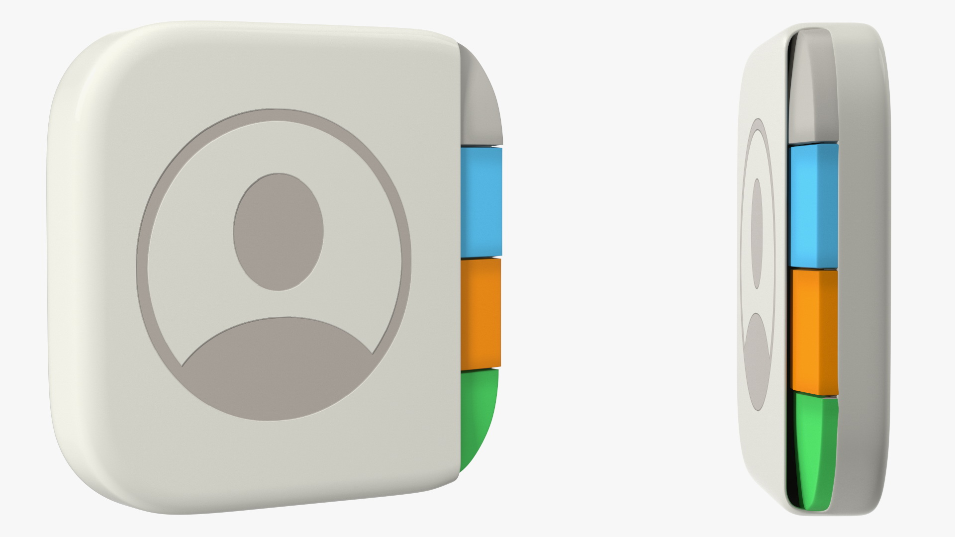 iPhone iOS Contacts Icon 3D model