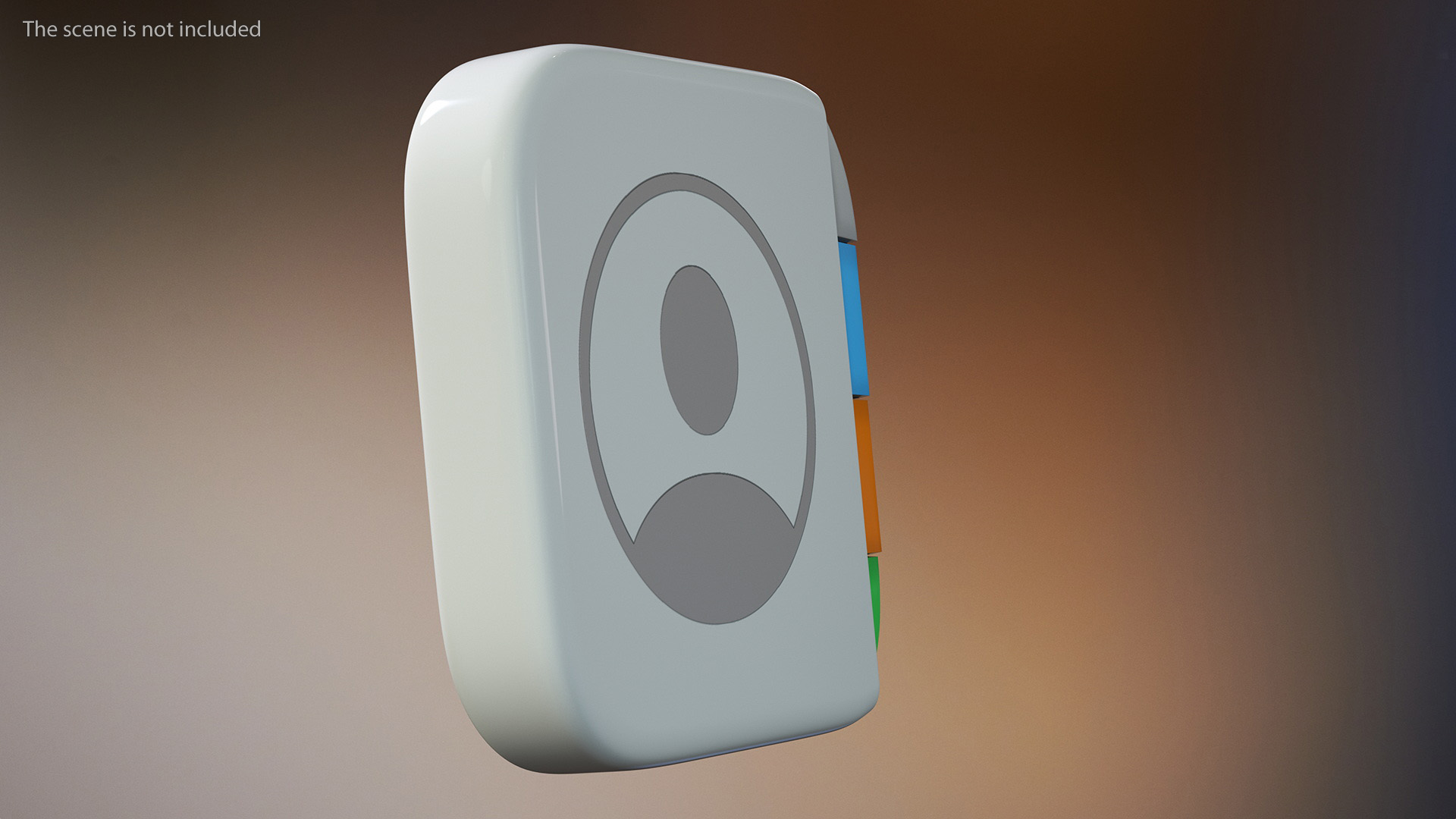 iPhone iOS Contacts Icon 3D model