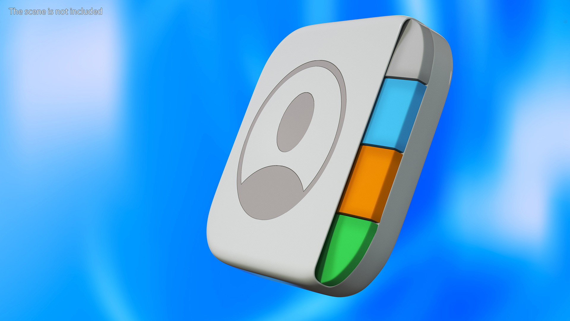 iPhone iOS Contacts Icon 3D model