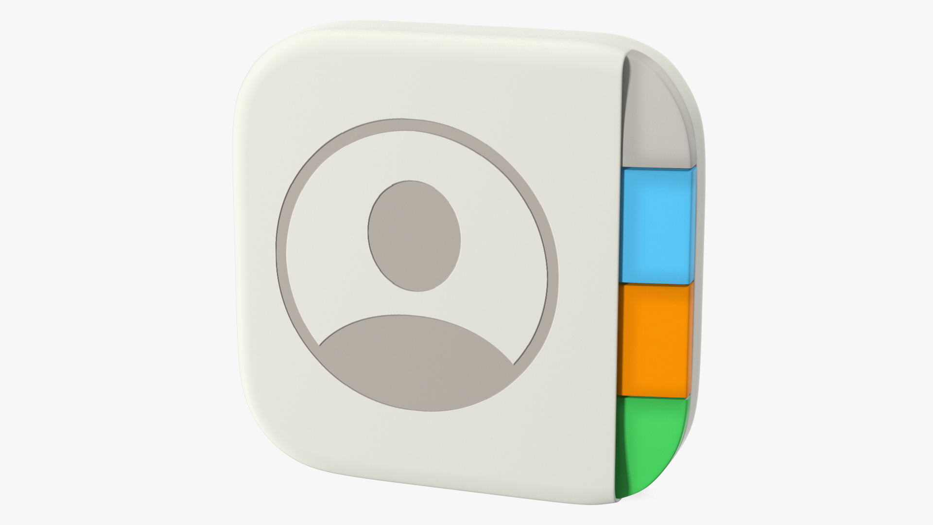 iPhone iOS Contacts Icon 3D model