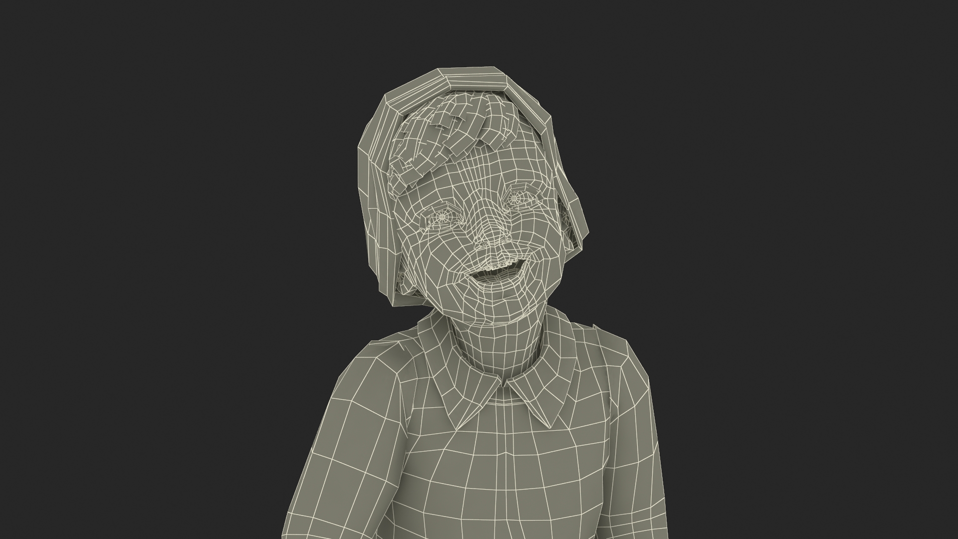 Child in Fall Clothes Walking Pose 3D model