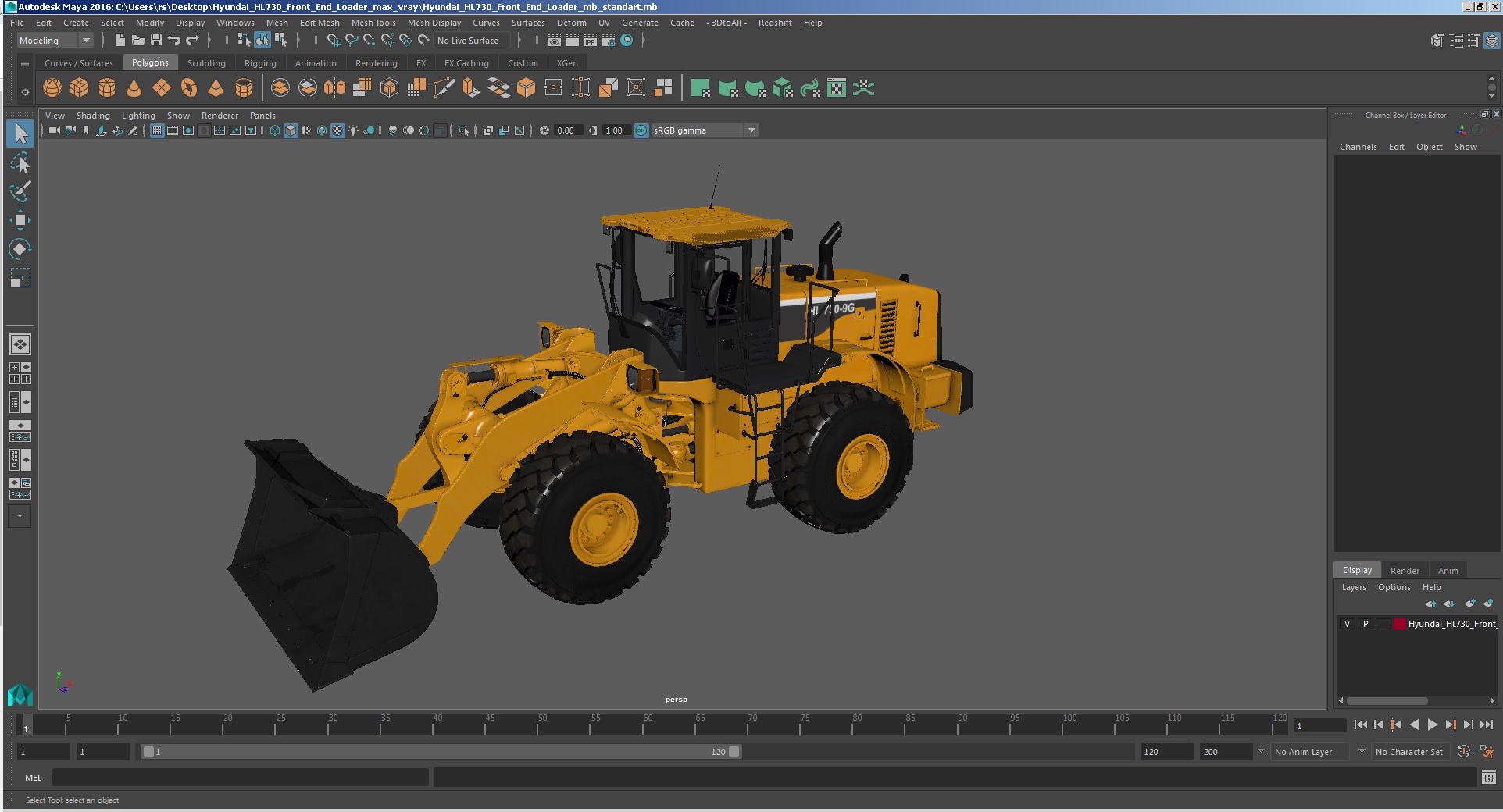 3D model Hyundai HL730 Front End Loader