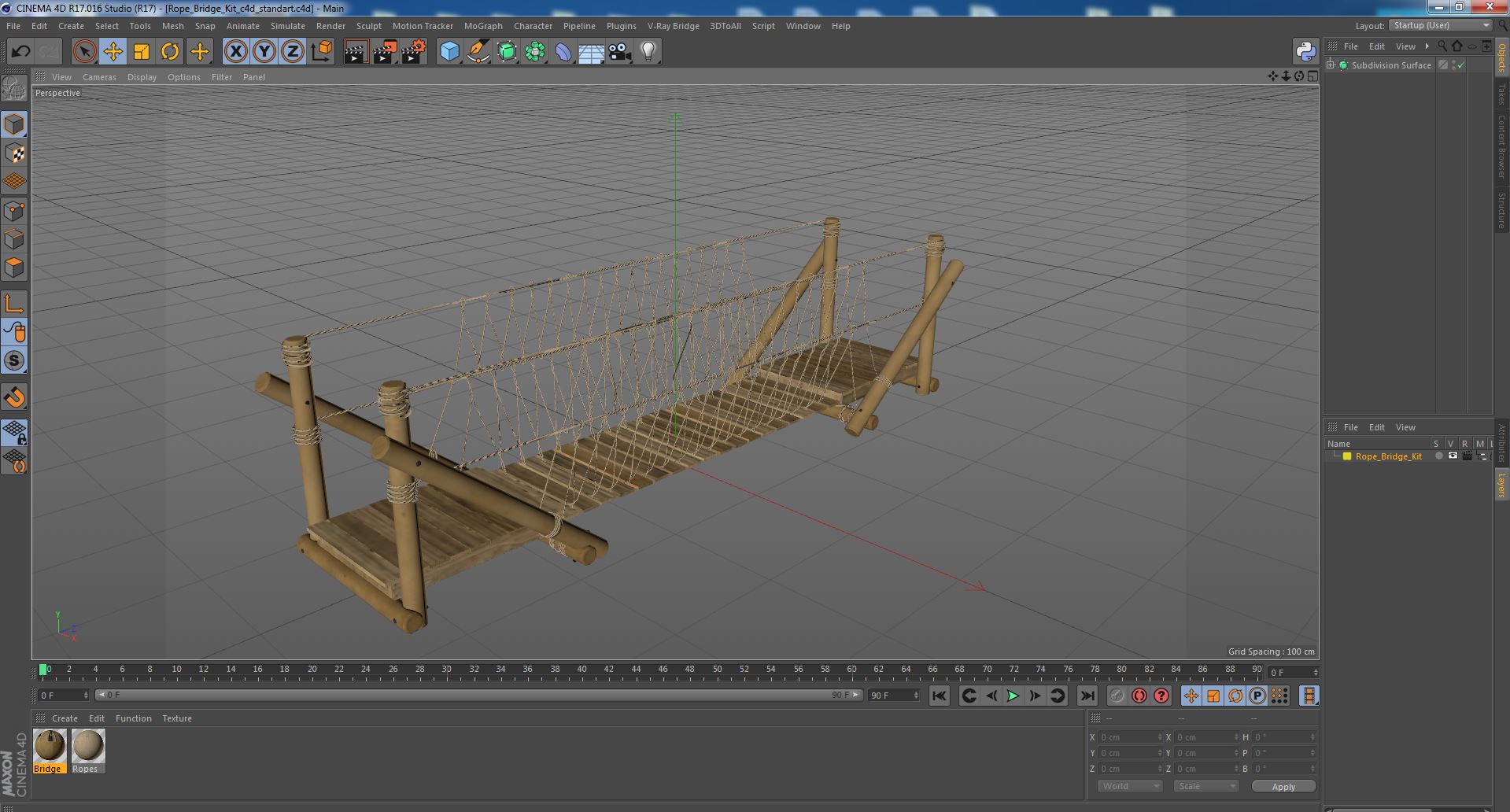 3D model Rope Bridge Kit
