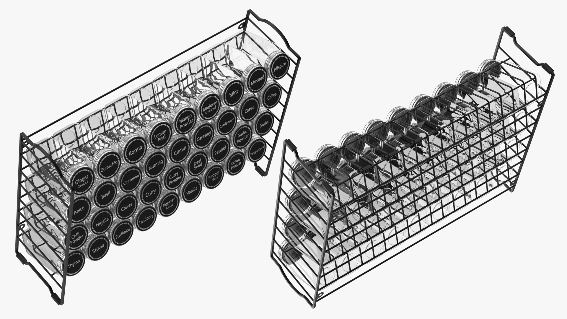 Spice Rack Organizer SpaceAid 3D model