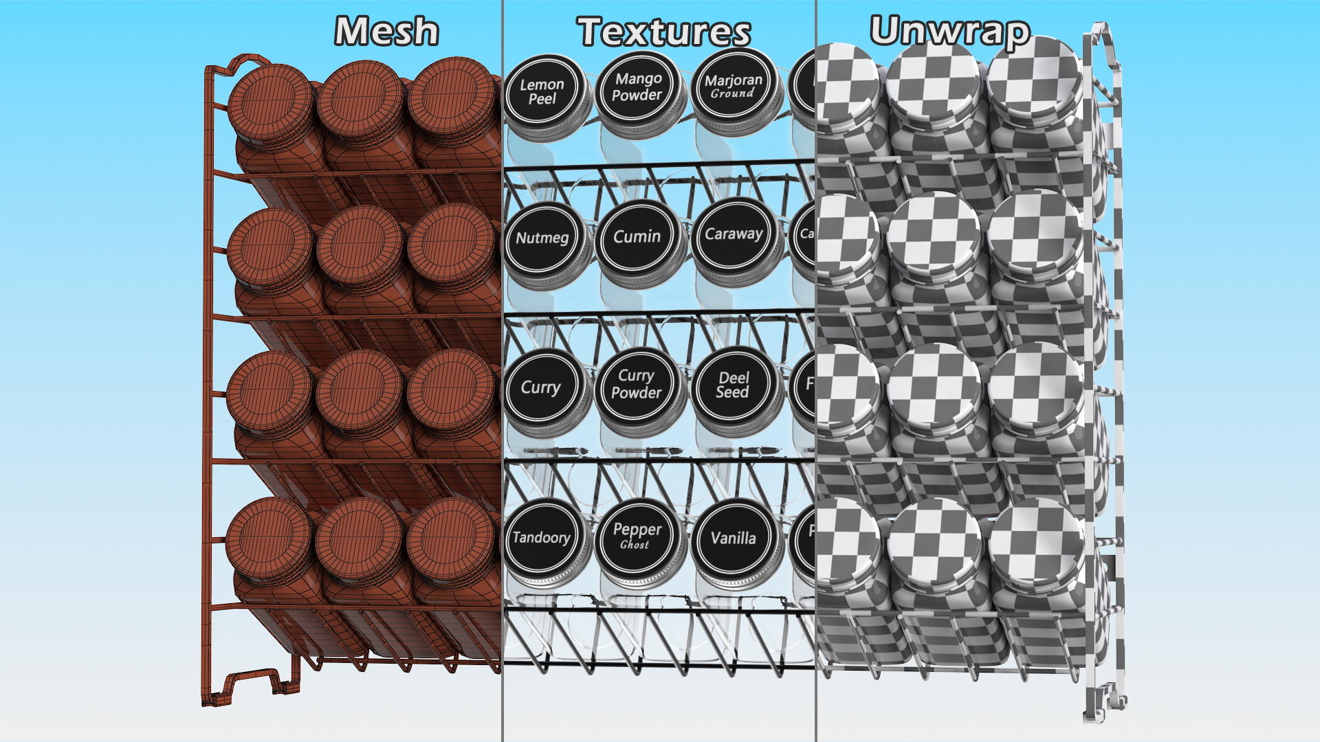 Spice Rack Organizer SpaceAid 3D model