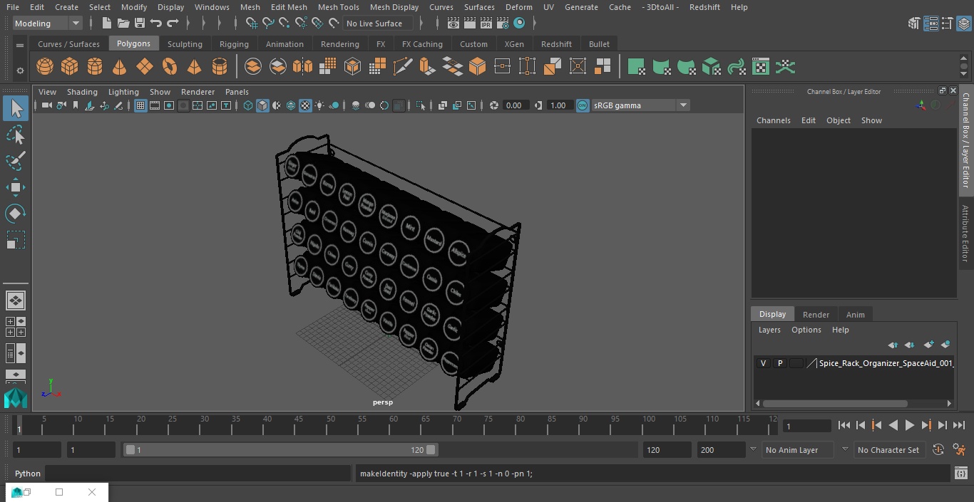 Spice Rack Organizer SpaceAid 3D model