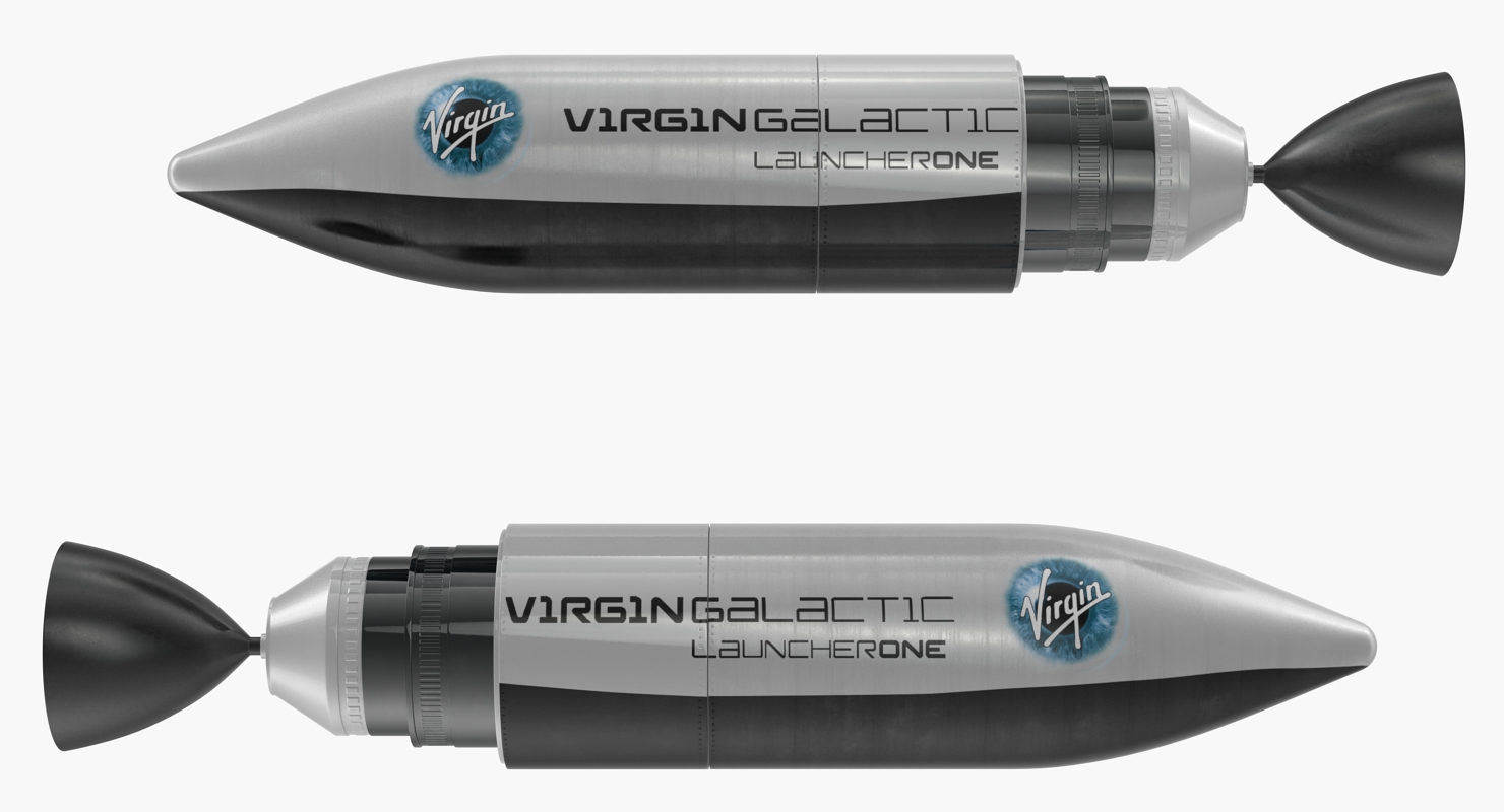 3D Virgin Galactic Payload with Satellite model