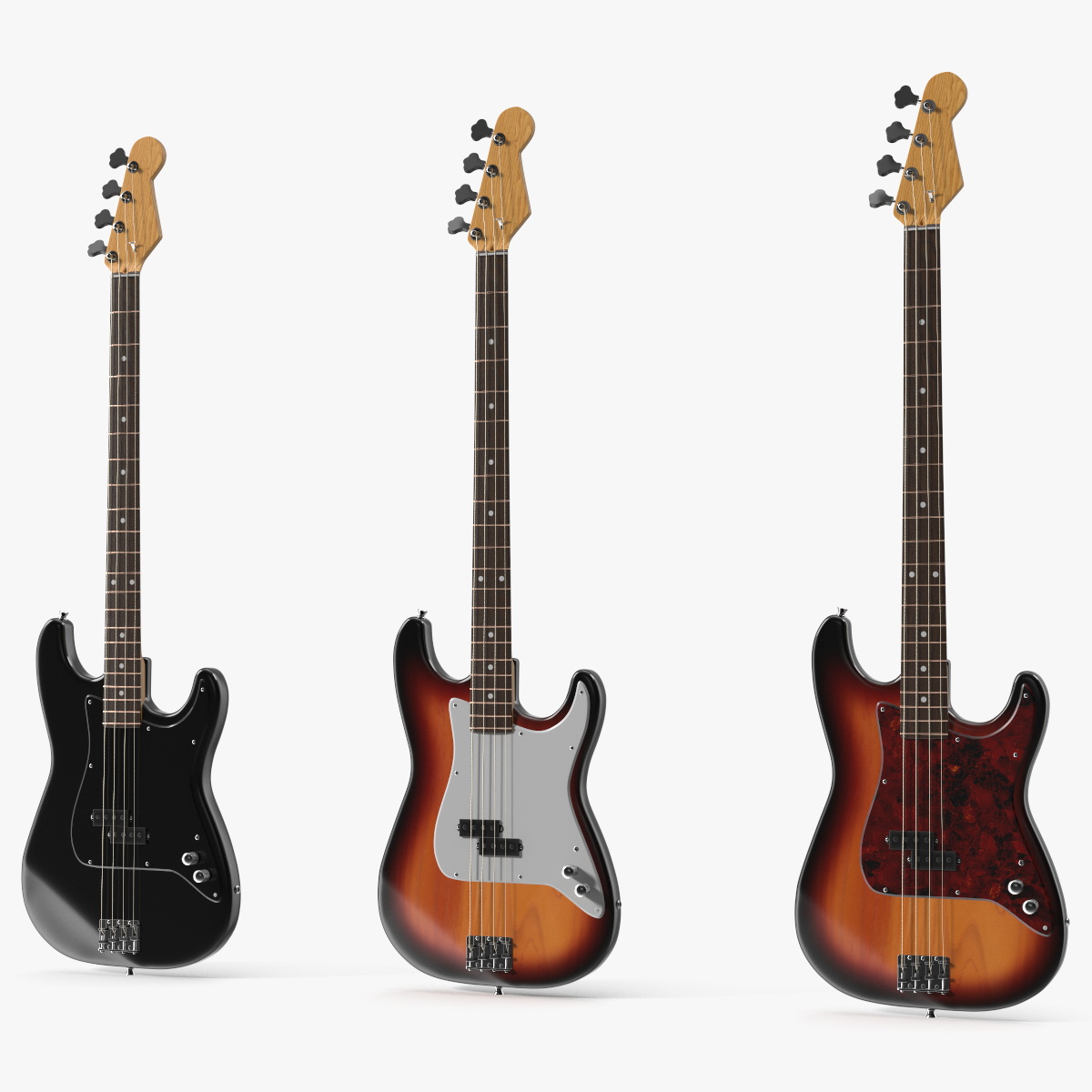 Bass Guitar Set 3D model preview
